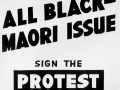 All Black–Māori issue protest poster