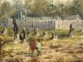 George Page painting of Boulcott’s Stockade, 1846