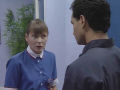 Nurse Carrie Burton talking to Dr Ropata