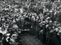 Sir Joseph Ward drives the last spike in the North Island’s main trunk line