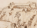 Sketch of the Naval Brigade’s unsuccessful attack at Rangiriri