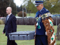 Police return the recovered medals to the National Army Museum