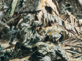 Russell Clark, Action, Falamai village, c. 1944