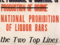 Prohibition poster, early 1920s