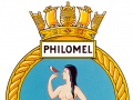 Badge of HMNZS <em>Philomel</em>