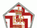 Five-sided emblem with ER at centre