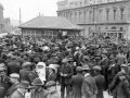 Strikers at Post Office Square, Wellington, 1913