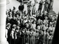 Royal couple entering Parliament, 1954