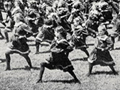 Performing physical drills at school