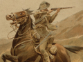 Painting of a New Zealand mounted trooper, c. 1900