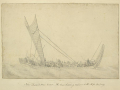 Sketch of double-hulled waka