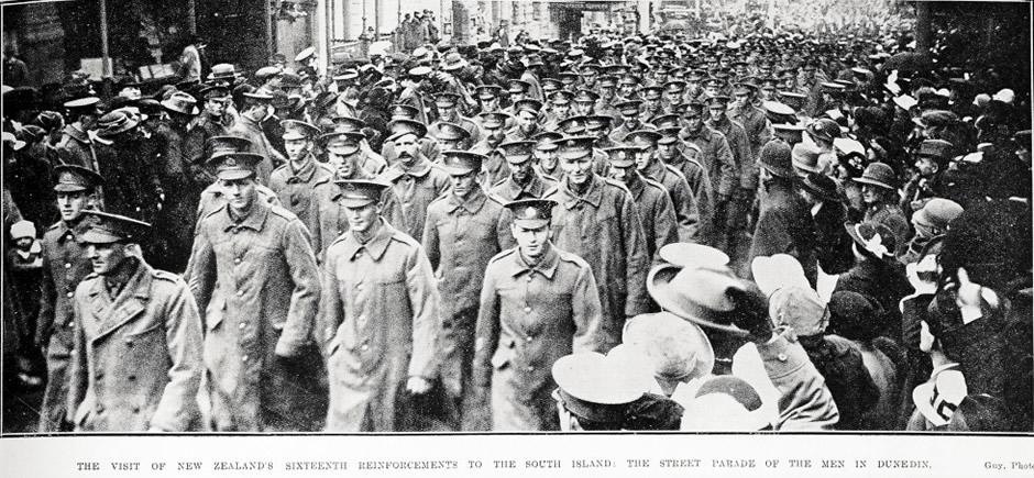 16th Reinforcements march in Dunedin
