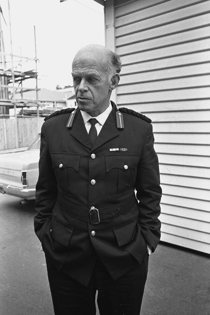 Chief Superintendent Gideon Tait in uniform standing outside