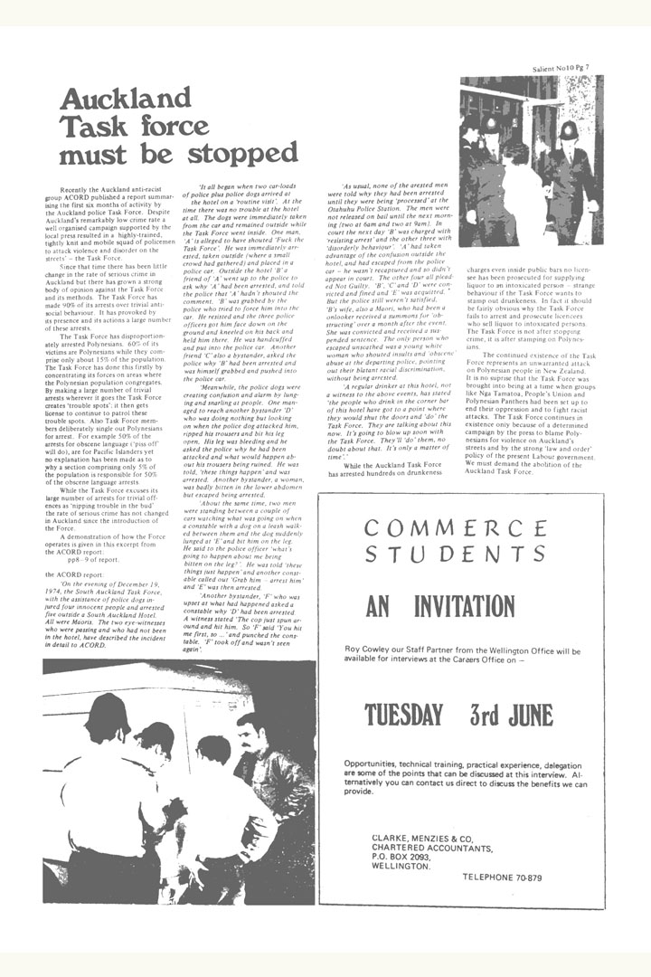 Article in magazine with title 'Auckland Task force must be stopped'