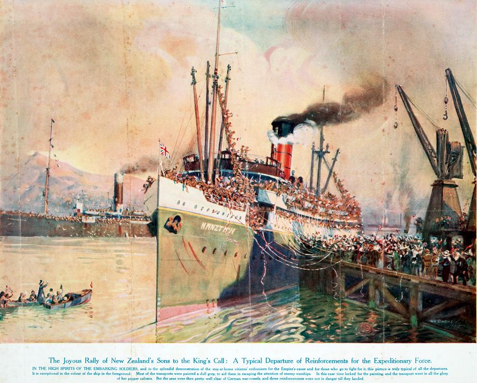 Farewelling troops painting