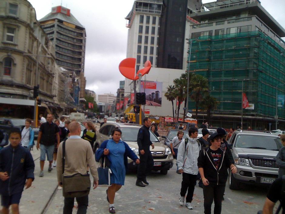 Christchurch streets just after the earthquake