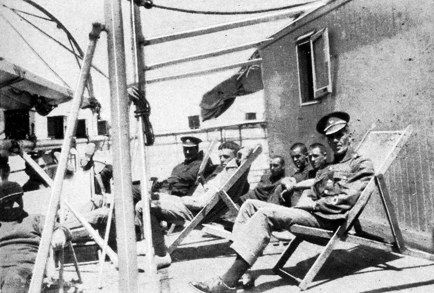 Relaxing on board the <em>Maheno</em>