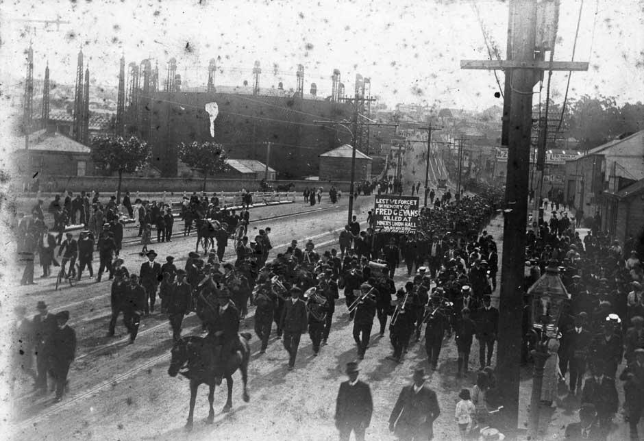 Fred Evans procession