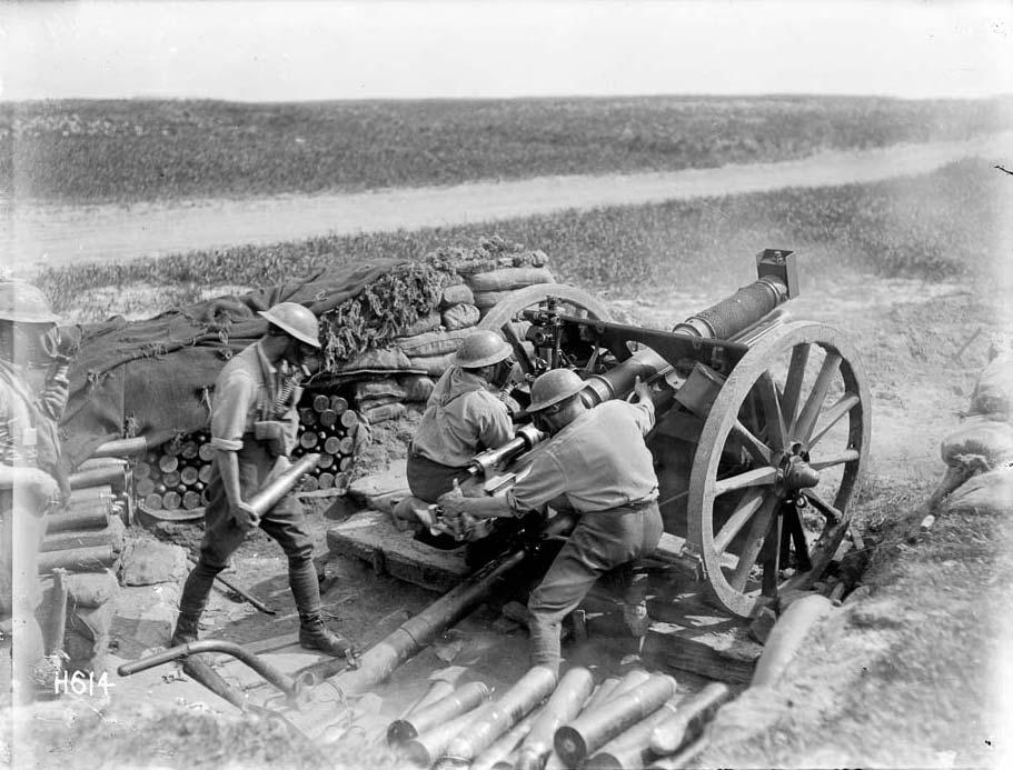 18-pounder in action at Beaussart