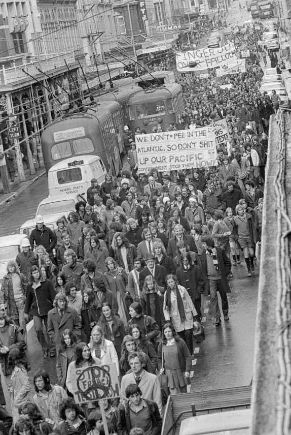 Protest against French nuclear testing