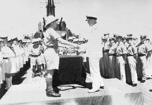 New Zealand Division thanks the Royal Navy