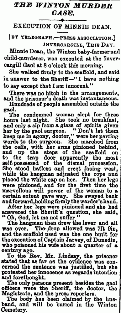 Execution of Minnie Dean