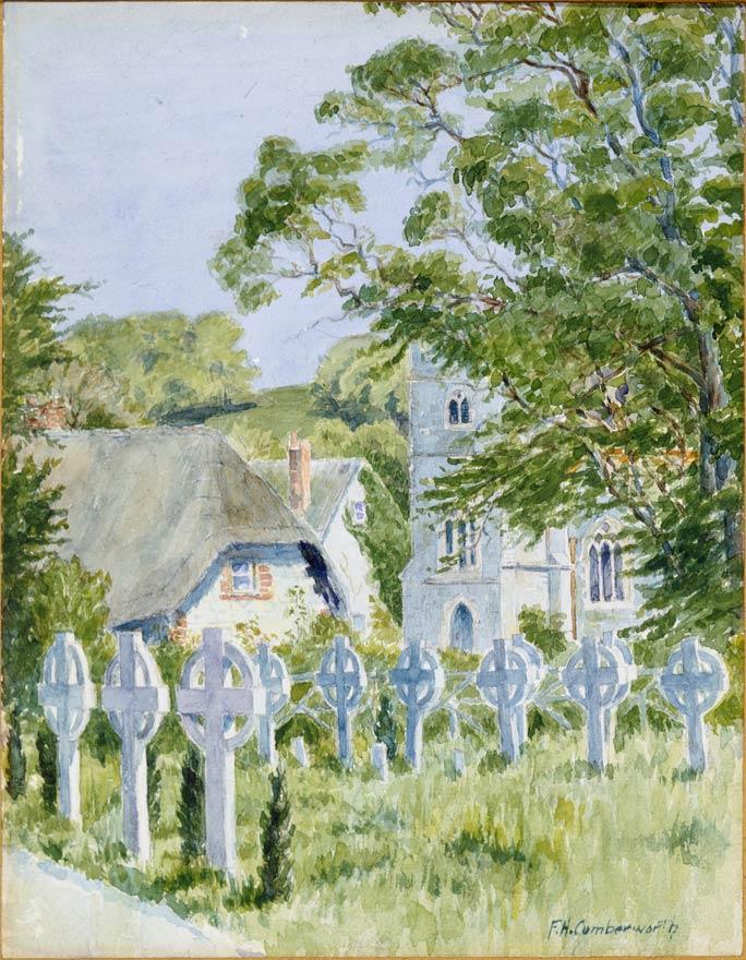 <em>New Zealanders graves in Codford churchyard</em> by Frederick Cumberworth