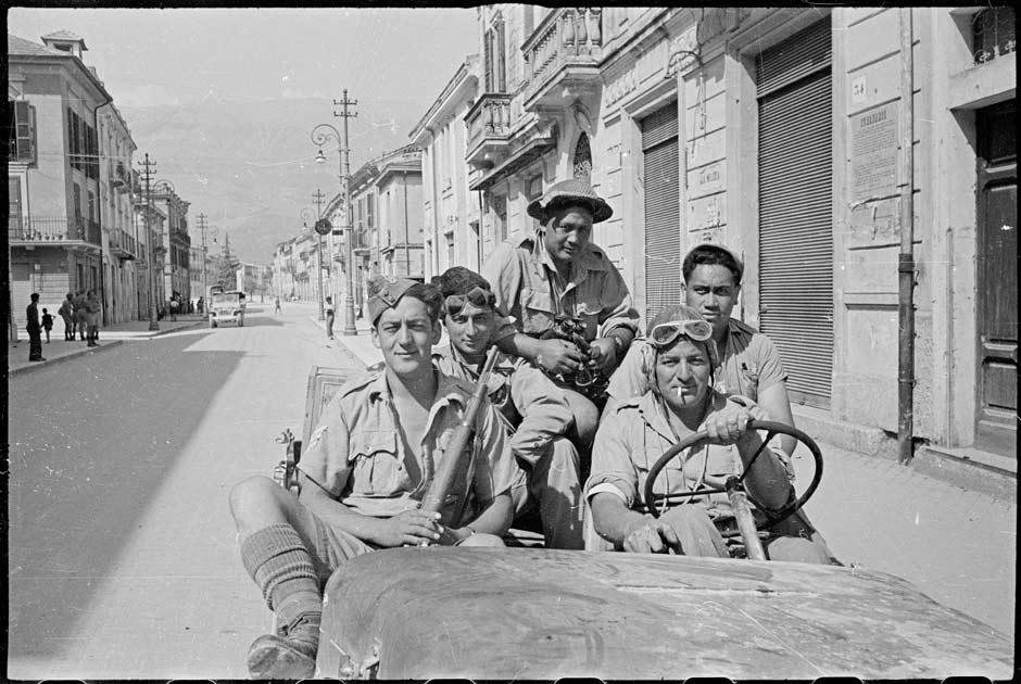 The Maori Battalion in Sora, Italian campaign