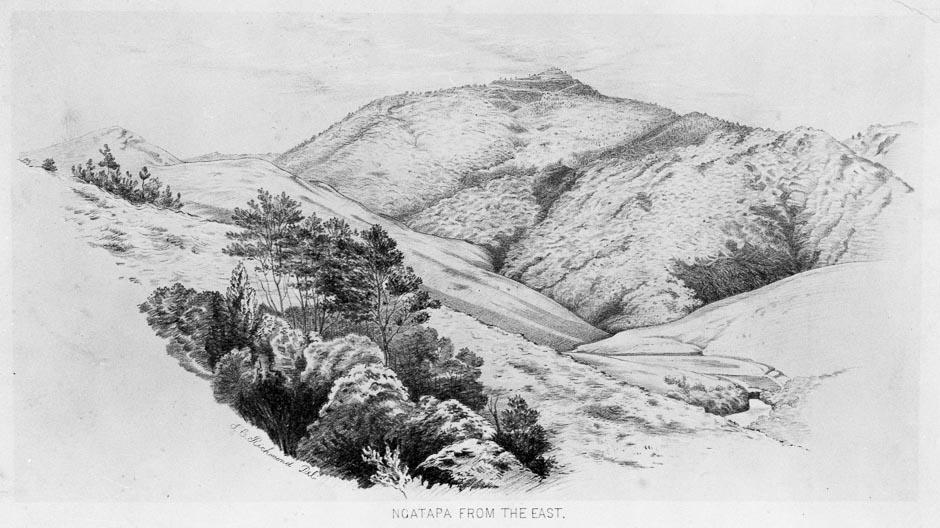 1869 lithograph of Ngātapa