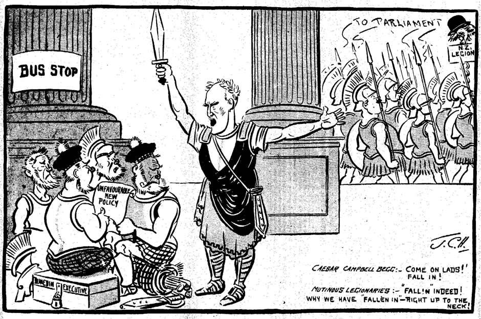 New Zealand Legion cartoon