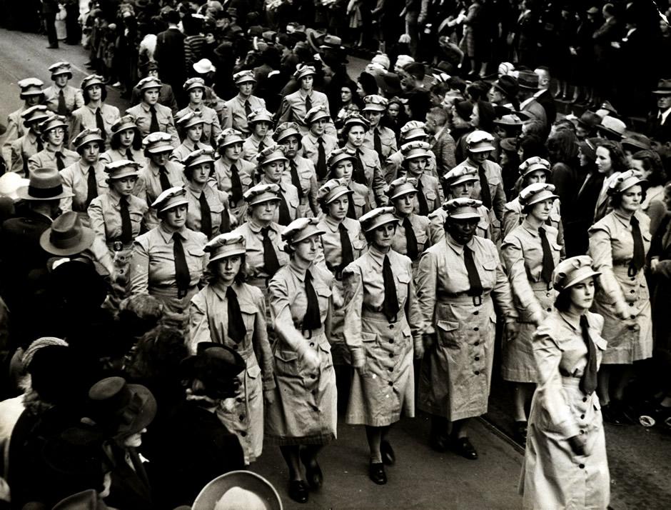 WAACs marching 