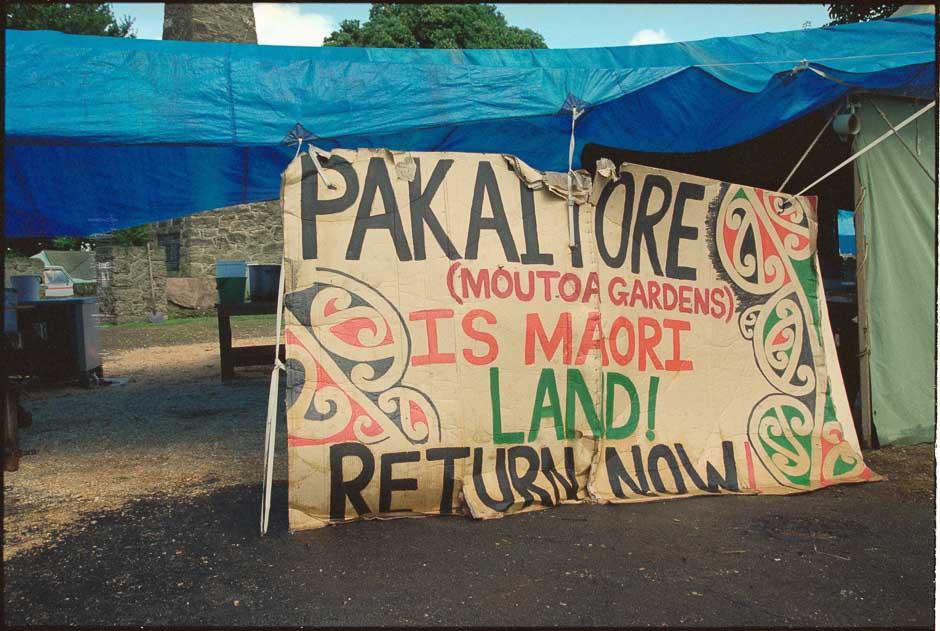 Moutoa Gardens protest