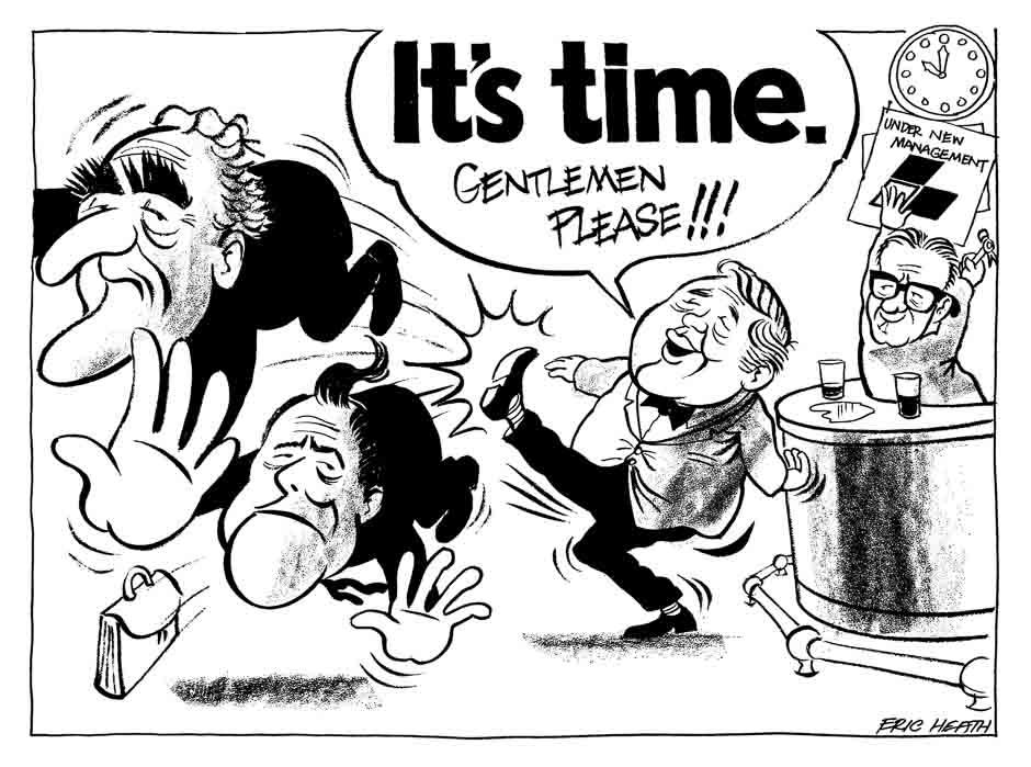 Political cartoon, 1972
