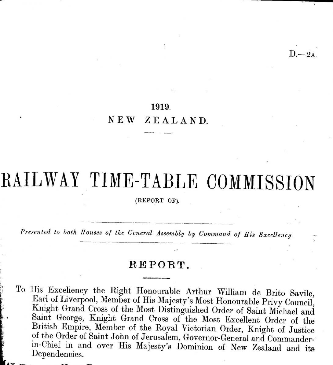 Report of the railway timetable commission