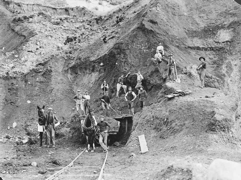 Early railway construction workers