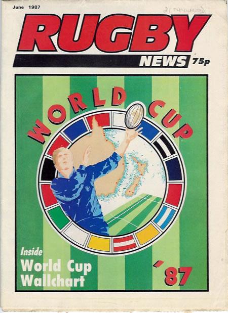 Rugby News world cup cover, June 1987