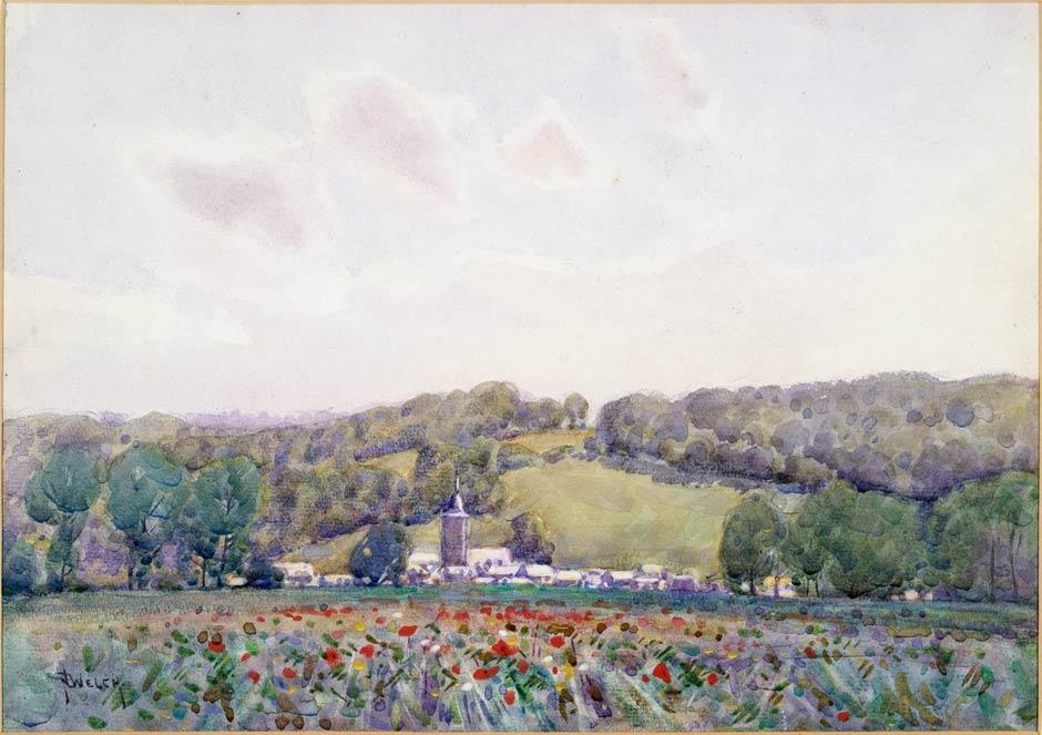 Poppy field, village of Pas, Somme 1918