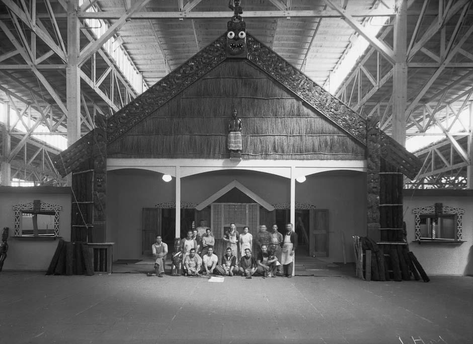 Māori carvers at Centennial Exhibition