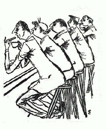 Cafe atmosphere, cartoon