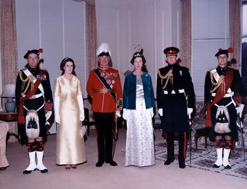 Sir Bernard Fergusson and personal staff