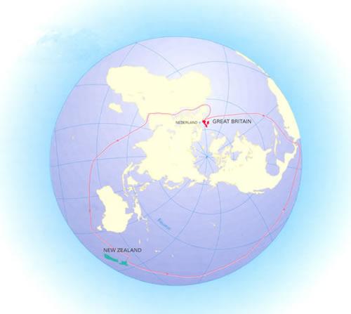 Map of immigration route from Britain