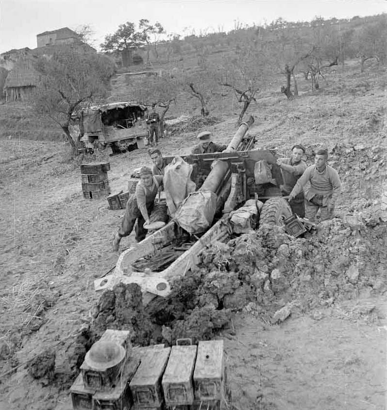 Artillery on the Sangro River front