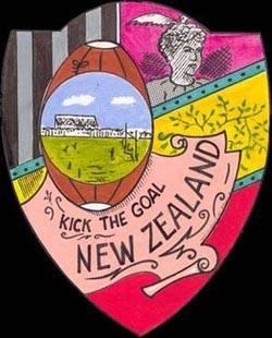 'Play up' card for the Natives' Rugby Tour, 1888/89