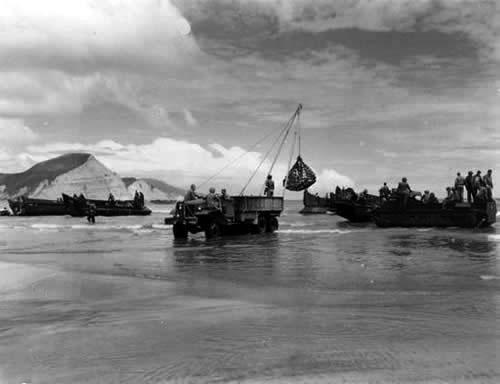 Mock military landing at Mahia