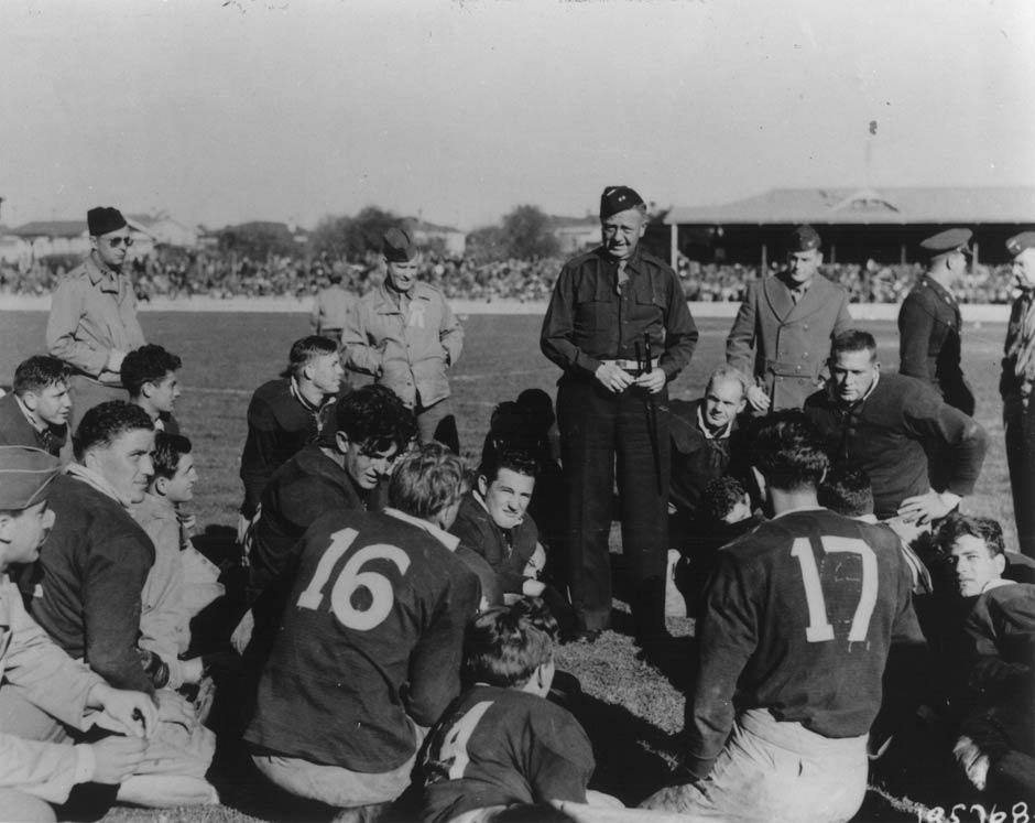 US servicemen playing rugby