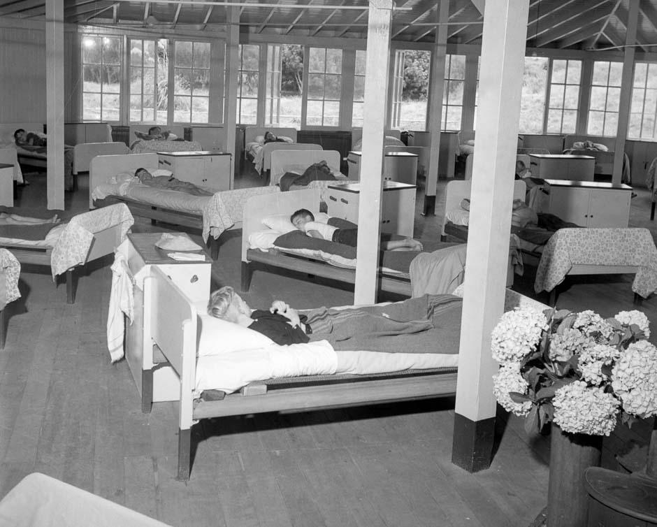 Kids asleep at Otaki health camp