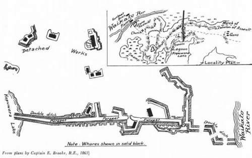 Māori entrenchments at Rangiriri 