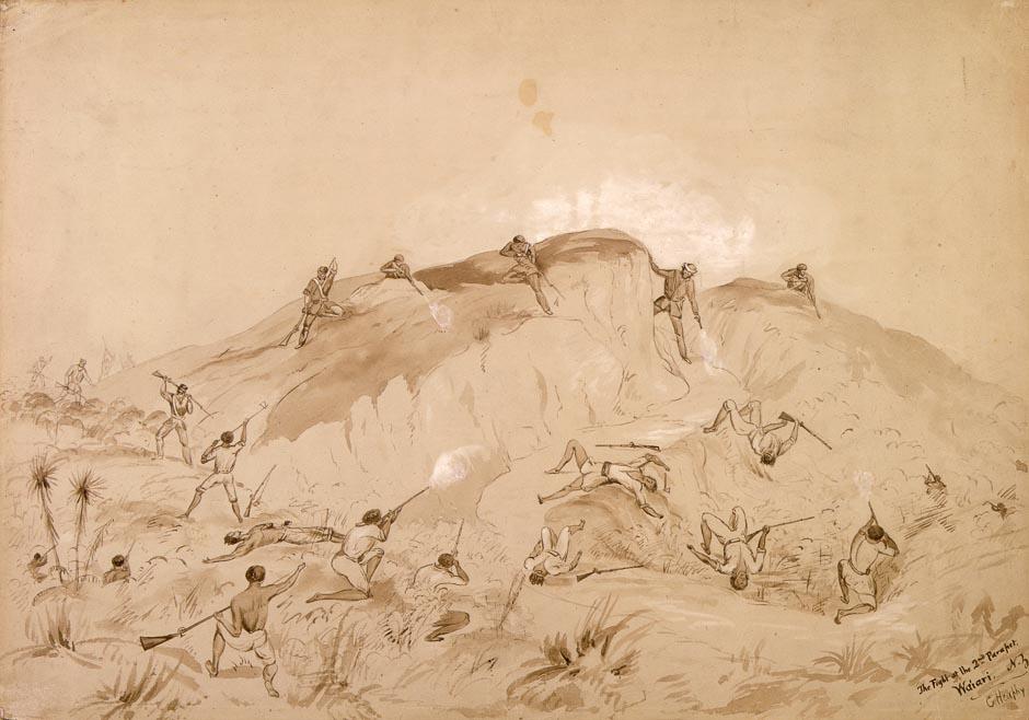 The fight at the 2nd parapet at Waiari