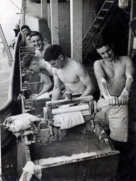 Washing clothes on HMS <em>Philomel</em>