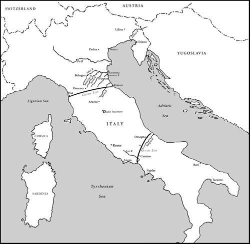 Italian Campaign map